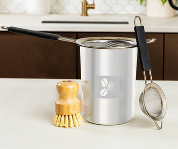 The Grounds Keeper is a complete kit for easily cleaning and removing spent grounds from a french press.  Clean and remove all grounds in seconds with no coffee grounds in the drain. 